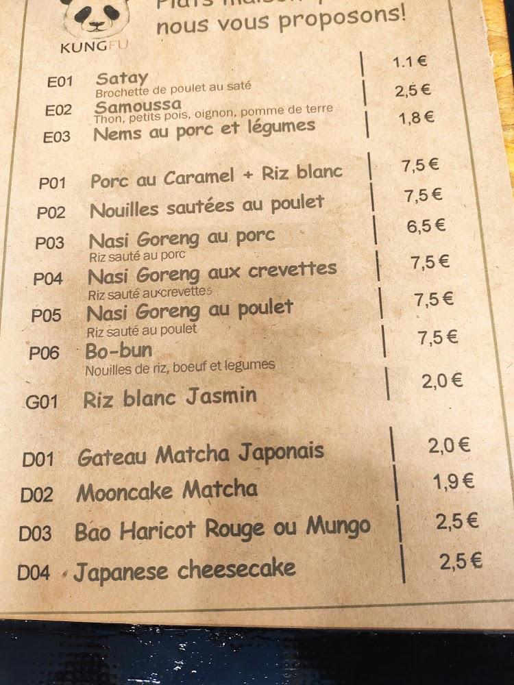 Kungfu Panda Foods - Menu Image 3